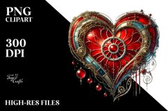 Red Stained Heart, Digital Painting PNG Product Image 2