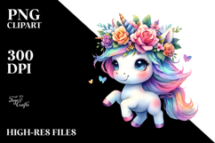Cute Baby Unicorn Dancing, PNG Product Image 2