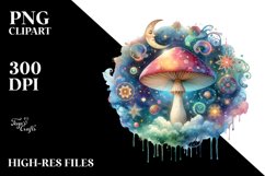Colorful Magical Mushroom Splash | Clipart Product Image 3