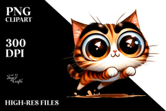 Goofy Cartoon Kitten, Trending Art Product Image 2