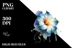 Abstract Shiny Morning Glory Watercolor Splash Product Image 3