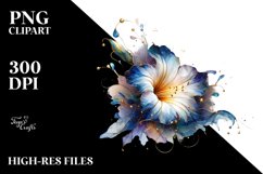 Abstract Shiny Morning Glory Watercolor Splash Product Image 1