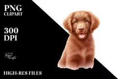 Colorful Whimsical Chesapeake Bay Retriever Clipart Product Image 3