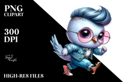 Running Baby Dove, Funny PNG Product Image 2