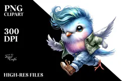 Running Baby Dove, Funny PNG Product Image 2