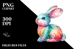 Colorful Pastel Bunny Made of Title Product Image 2