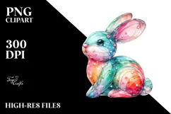 Colorful Pastel Bunny Made of Title Product Image 2