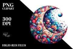 Vibrant Moon | Sublimation | Clipart Product Image 3