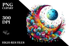 Vibrant Moon | Sublimation | Clipart Product Image 3