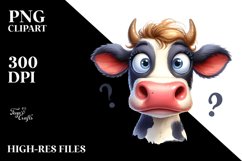 Cow Confused Goofy Smile | Clipart Product Image 3
