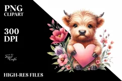 Cute Highland Cow Spring Love Flowers |T-shirt, Mug, Tumbler Product Image 7