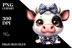 Happy Funny Baby Cow PNG Product Image 2
