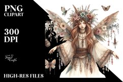 Detailed Boho Fairy | Clipart Product Image 1