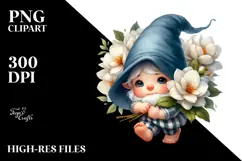 Cute Baby Gnome with Big Hat High-Res PNG Product Image 2
