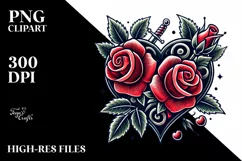 Heart Roses PNG Product Image 2