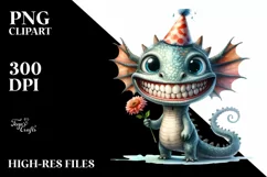 Dragon Big Eyes Party Hat Phishing Road | Clipart Product Image 3