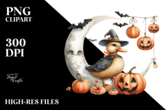 Duck Celebrating Halloween, Funny PNG Product Image 2