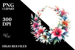 Watercolor Abstract Vibrant Whreath | Clipart Product Image 3