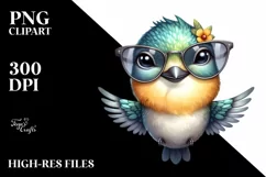 Funny Cute Hummingbird Smiling Sunglasses | Sublimation Product Image 1