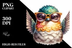 Funny Cute Hummingbird Smiling Sunglasses | Sublimation Product Image 3