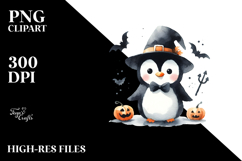 Watercolor Puppy Halloween Design, PNG Product Image 2