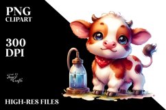Simple Baby Cow Pumpin | Sublimation Clipart Product Image 3