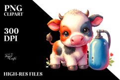 Simple Baby Cow Pumpin | Sublimation Clipart Product Image 1