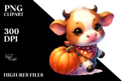 Simple Baby Cow Pumpin | Sublimation Clipart Product Image 3