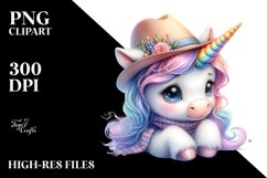 Cute Baby Unicorn Clipart Product Image 1
