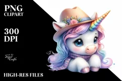 Cute Baby Unicorn Clipart Product Image 1