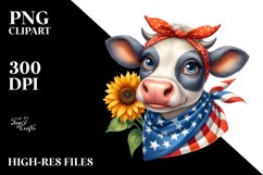 Cow Portrait with Housewife Bandana Product Image 3