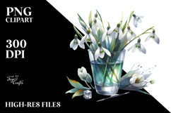 Watercolor Snowdrop | Sublimation Clipart Product Image 2