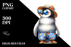 Adorned Baby Penguin in Beachwear Product Image 2