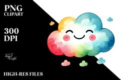 Colorful Smiling Cloud, Transparent PNG Product Image 2