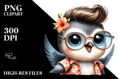 Cool Baby Hummingbird with Cool Haircut PNG Product Image 2