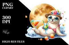 Cute Seal in Beachwear Title Product Image 2