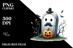 Watercolor Style Funny Halloween Clipart, Transparent PNG Product Image 2