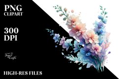 Abstract Pastel Shiny Delphinium | Sublimation | Clipart Product Image 3