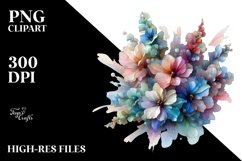 Abstract Pastel Shiny Delphinium | Sublimation | Clipart Product Image 1