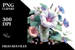 Watercolor Morning Glory | Sublimation Clipart Product Image 2