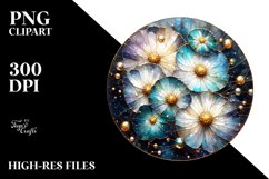 Stained Cosmos Watercolor Splash | Clipart Product Image 3