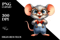 Excited Mouse in es | Sublimation | Clipart Product Image 2