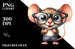 Excited Mouse in es | Sublimation | Clipart Product Image 2