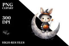 Cute Baby Rabbit Halloween PNG Product Image 2