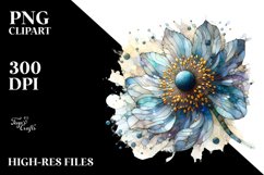 Stained Anemone with Metallic Insertions | Clipart Product Image 1