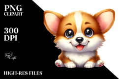 Happy Pembroke Welsh Corgi PNG Product Image 2