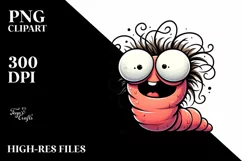 Crazy Hair Worm Baby Cartoon | Clipart Product Image 1