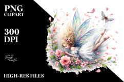 Fairy Tumbling Spring Petals Wind | Clipart Product Image 3
