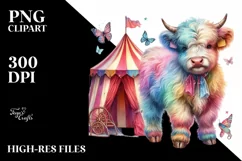 Colorful Baby Cow at Circus Tent Product Image 1