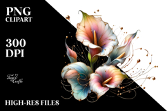 Colorful Calla Lily Design, Transparent PNG Product Image 2